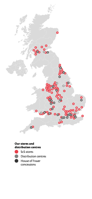 Map of our stores and distribution centres